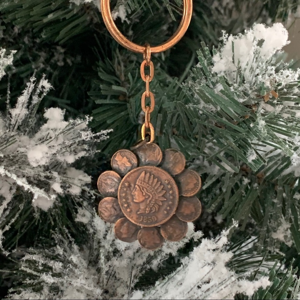 INDIAN HEAD CENT🎄Vintage Ornament or keychain